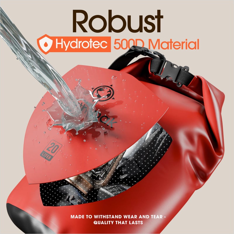 Earth Pak Waterproof Dry Bag - Roll Top Waterproof Backpack Sack Keeps Gear Dry for Kayak with Waterproof Phone Case - Image 4